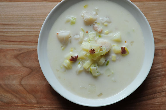 Bay scallop chowder