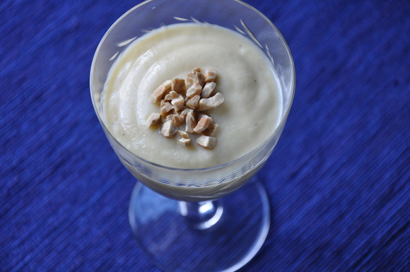 Bay-scented vanilla pudding