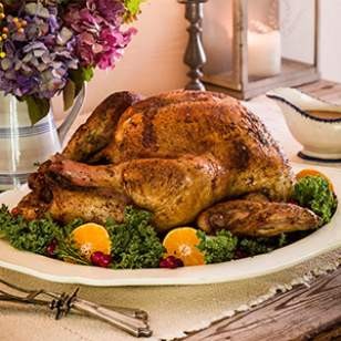 Bay-spiced roast turkey