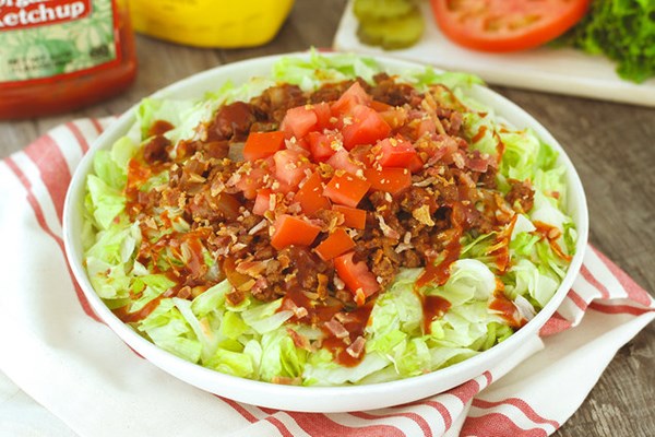 BBQ bacon burger bowl 