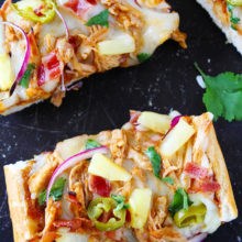 BBQ chicken French bread pizza