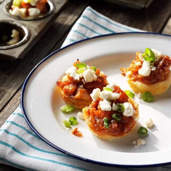 BBQ chicken grits bites