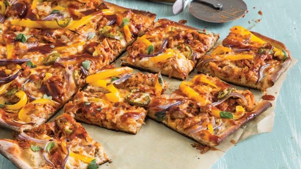 BBQ chicken pizza