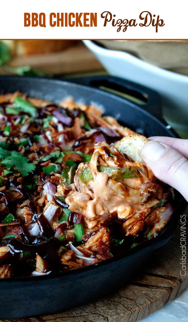BBQ chicken pizza dip