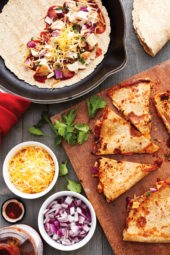BBQ chicken quesadilla