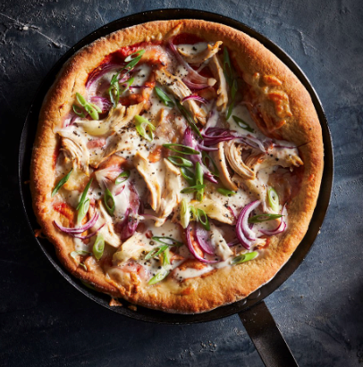 BBQ chicken skillet pizza