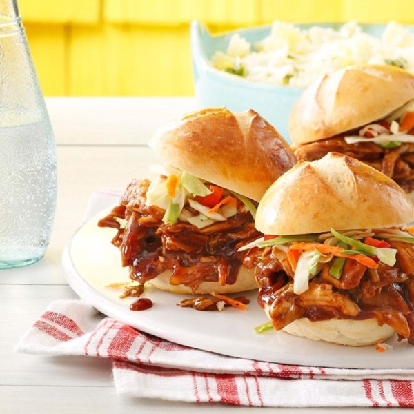 BBQ chicken sliders