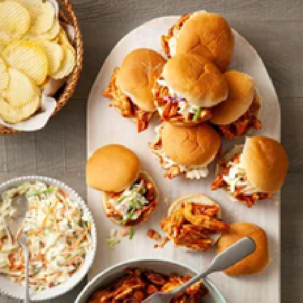 BBQ chicken sliders