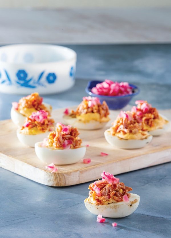 BBQ deviled eggs