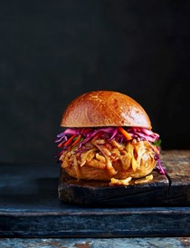 BBQ jackfruit buns with apple slaw