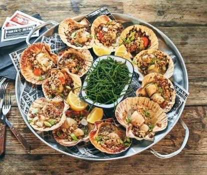 BBQ king scallops