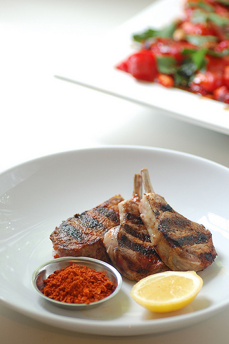 Bbq lamb cutlets with cumin and smoked paprika salt