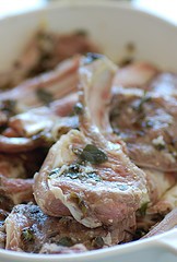 BBQ lamb cutlets with hot feta dressing