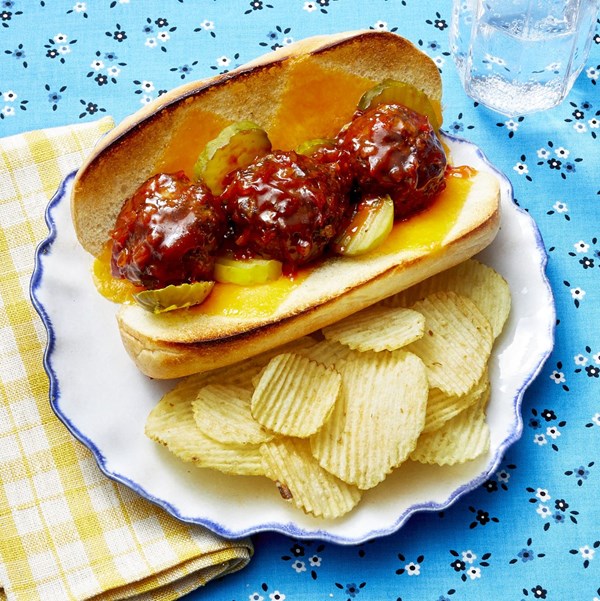 BBQ meatball subs