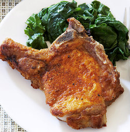 BBQ pan-fried pork chops