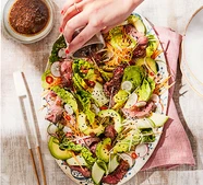 BBQ rainbow beef salad