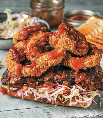 BBQ roasted rib sandwich