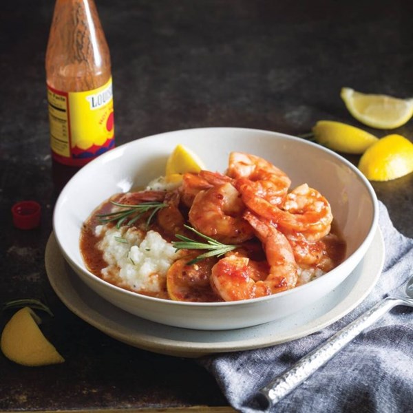 BBQ shrimp and creamy white grits