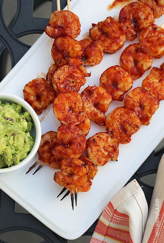 BBQ shrimp skewers