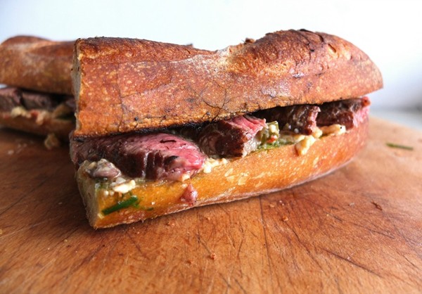 BBQ steak sandwiches with pimento cheese