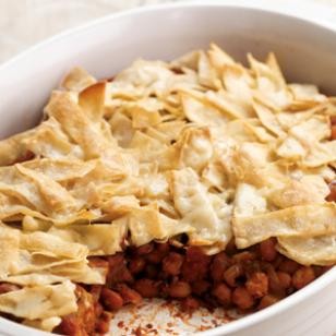 Bean & hominy potpie