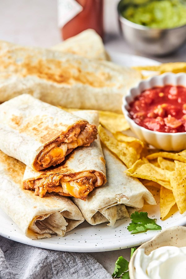 Bean and cheese burrito