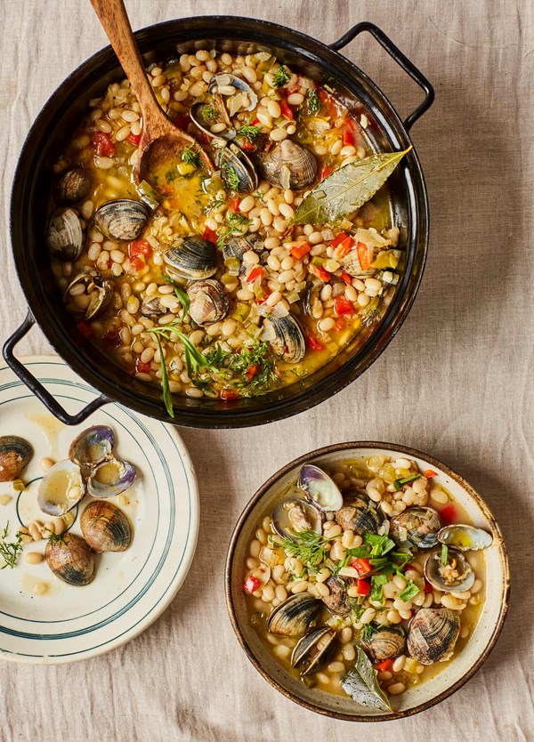 Bean and clam stew