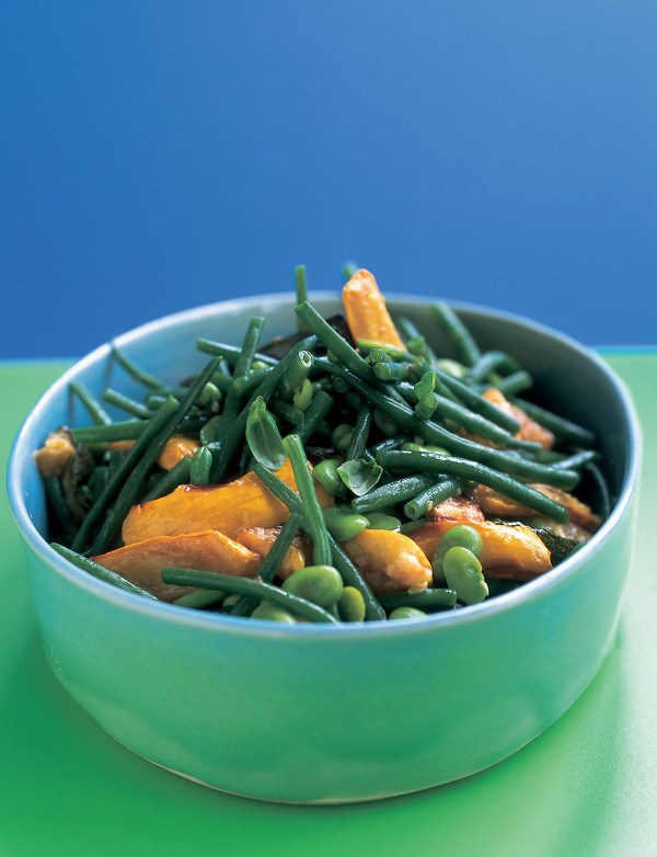 Bean and courgette salad