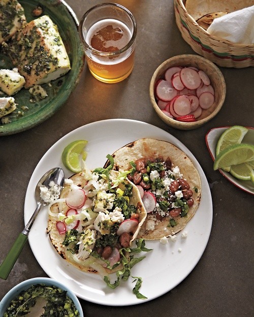Bean-and-fish tacos