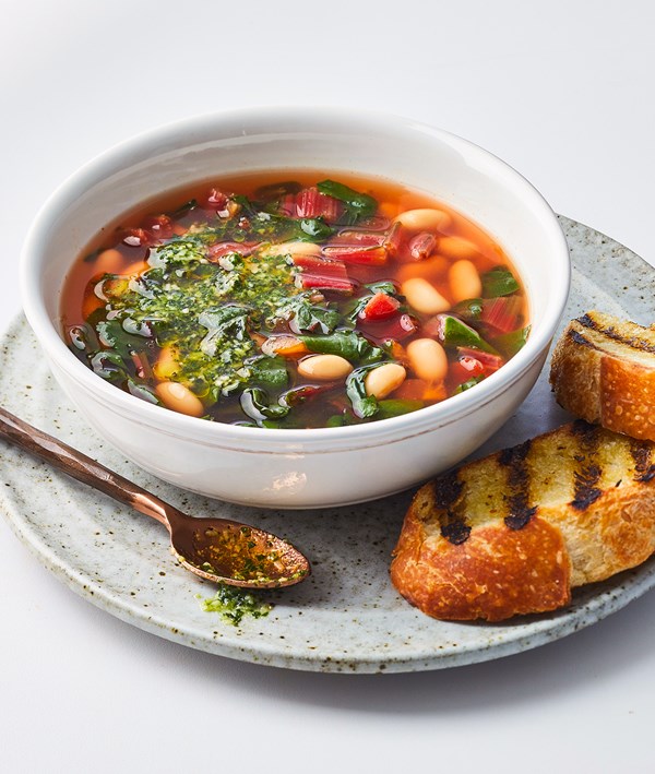 Bean and greens soupe au pistou
