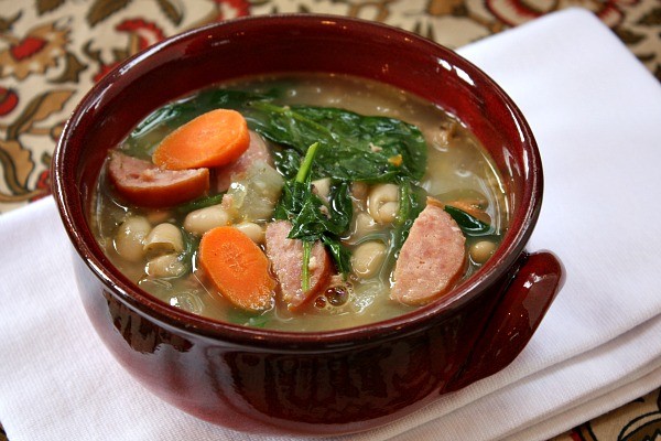 Bean and sausage soup