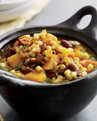 Bean, corn and squash stew