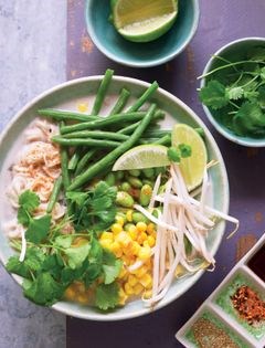 Bean, lime and coconut ramen