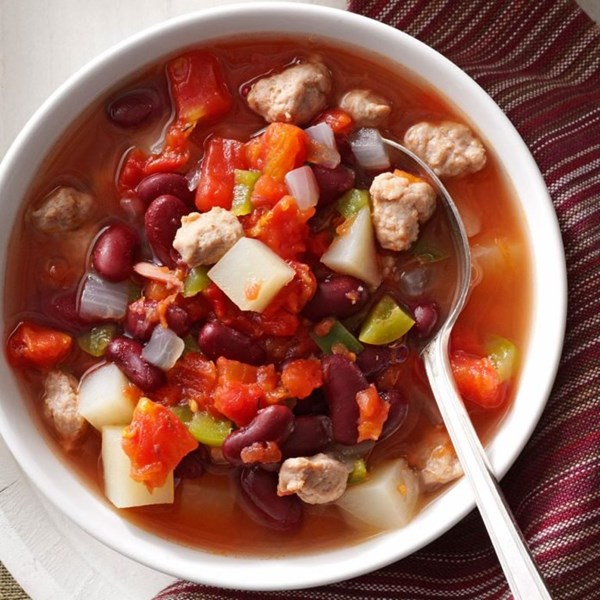 Bean soup with sausage