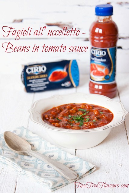 Beans in tomato sauce (Fagioli all’uccelletto)