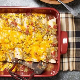 Beef & bean enchiladas