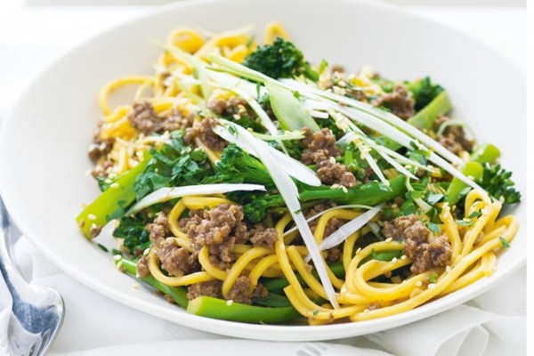 Beef & broccolini noodle stir-fry