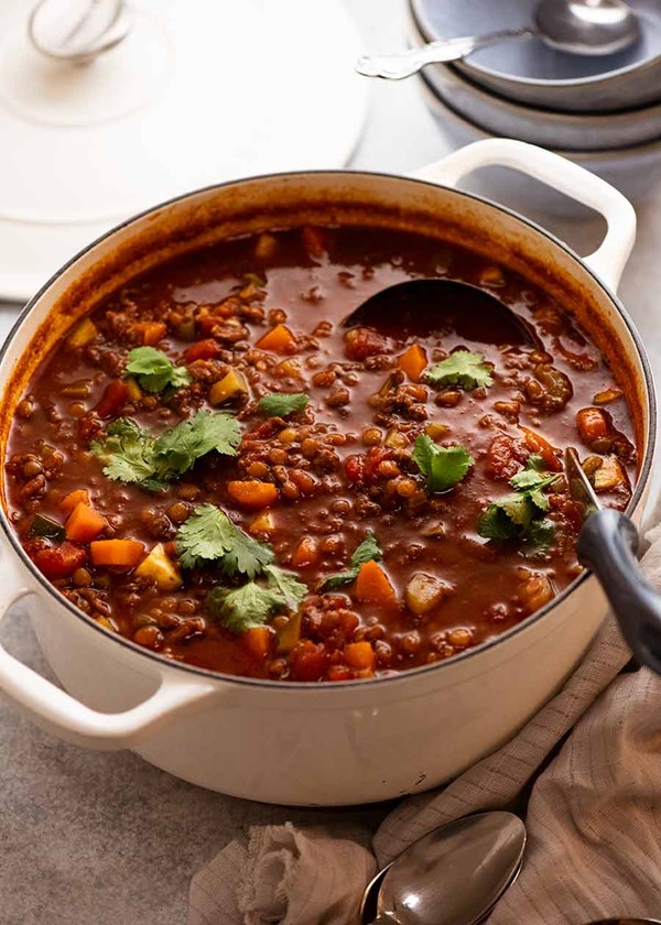 Beef & lentil soup