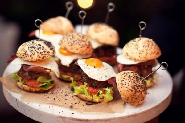 Beef & pork sliders with chipotle ketchup