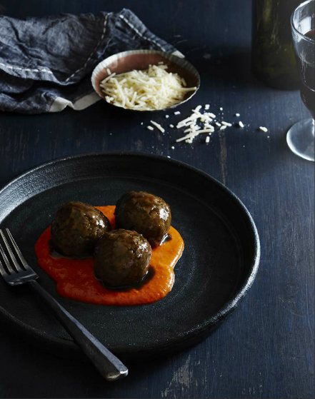 Beef & pork with licorice  & red wine