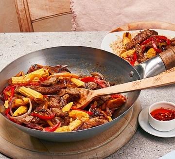 Beef & Sichuan pepper stir-fry