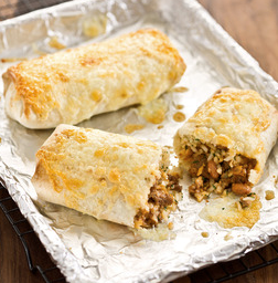 Beef-and-bean burritos