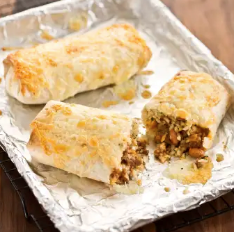 Beef-and-bean burritos