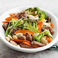 Beef and bean stir-fry