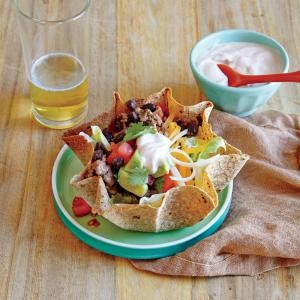 Beef and bean taco salad