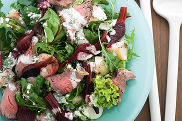 Beef and beetroot salad