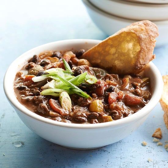 Beef and black bean chili
