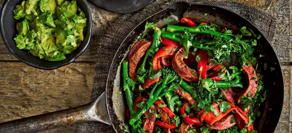 Beef and broccoli fajitas