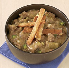 Beef and green chile chili