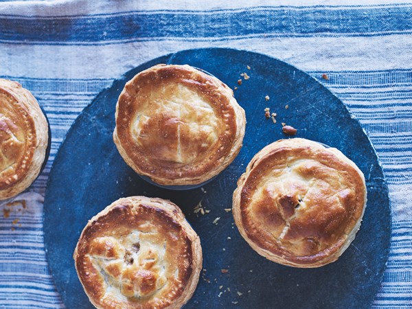 Beef and Guinness pie with chocolate